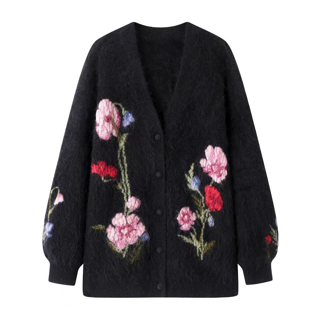 Sweet V-Neck Knit Cardigan